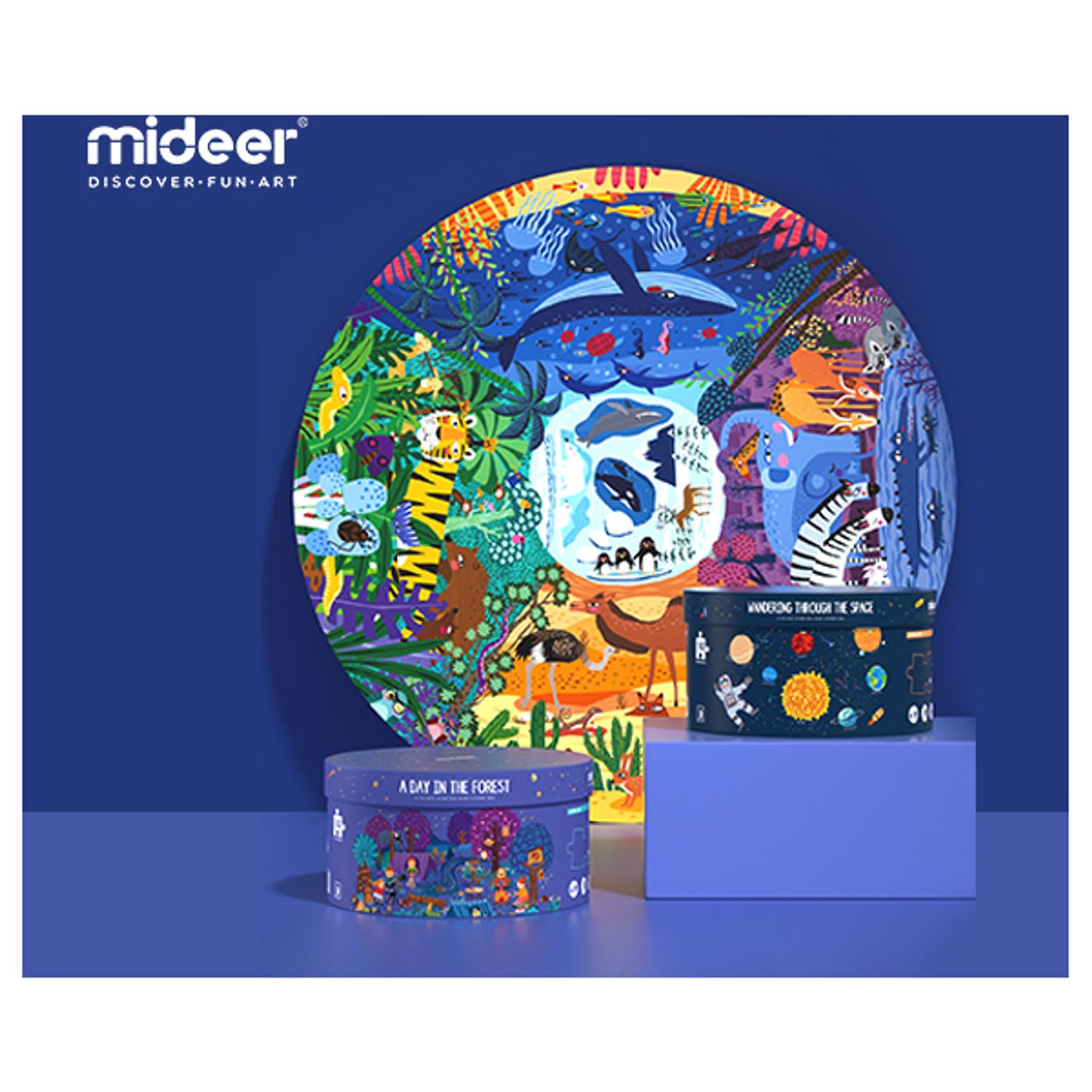 Puzzle rotund Spatiu, 150 piese Mideer MD3082 fotografia produsului View 7 L