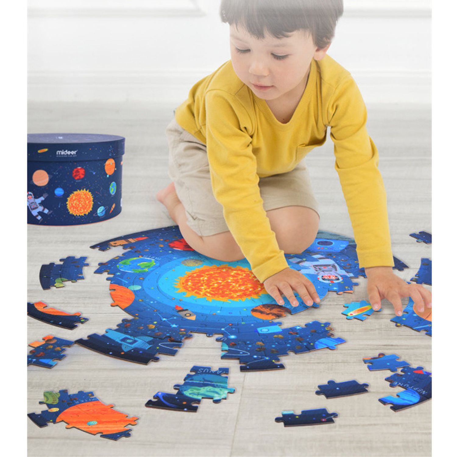 Puzzle rotund Spatiu, 150 piese Mideer MD3082 fotografia produsului View 3 L