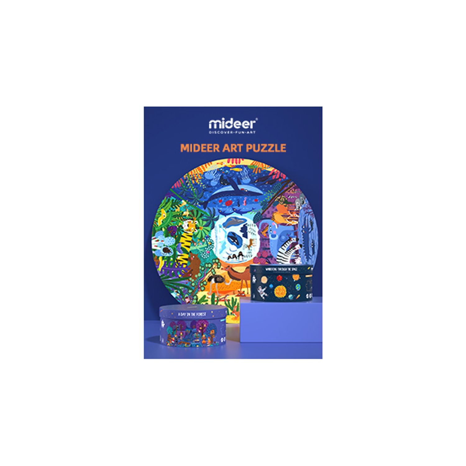 Puzzle rotund Spatiu, 150 piese Mideer MD3082 fotografia produsului View 8 L