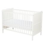 Qmini - Patut din lemn Julia 120x60 cm, multifunctional, Alb + Saltea 12 cm fotografia produsului View 2 S