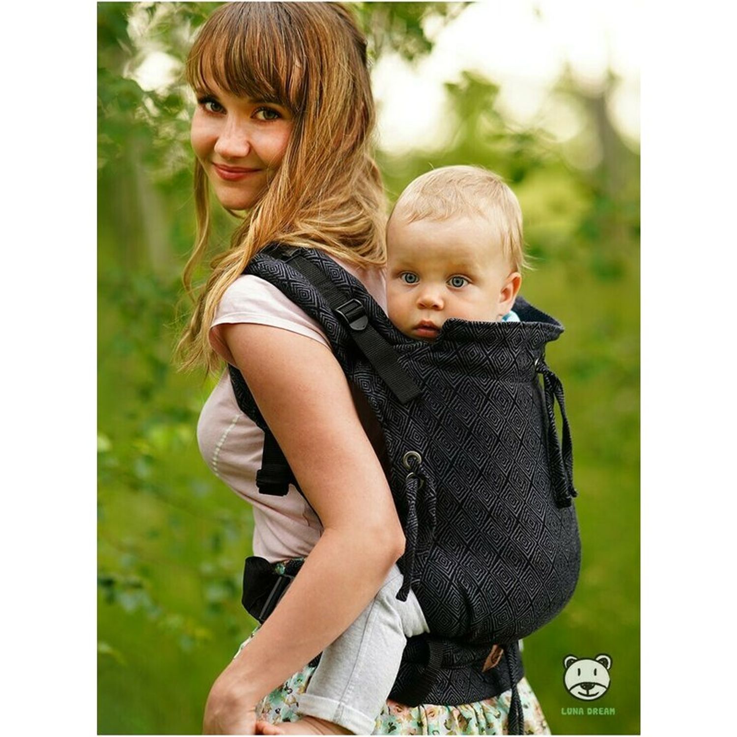 Luna Dream - Marsupiu ajustabil, 100% bumbac, Talisman Graphite fotografia produsului View 2 L
