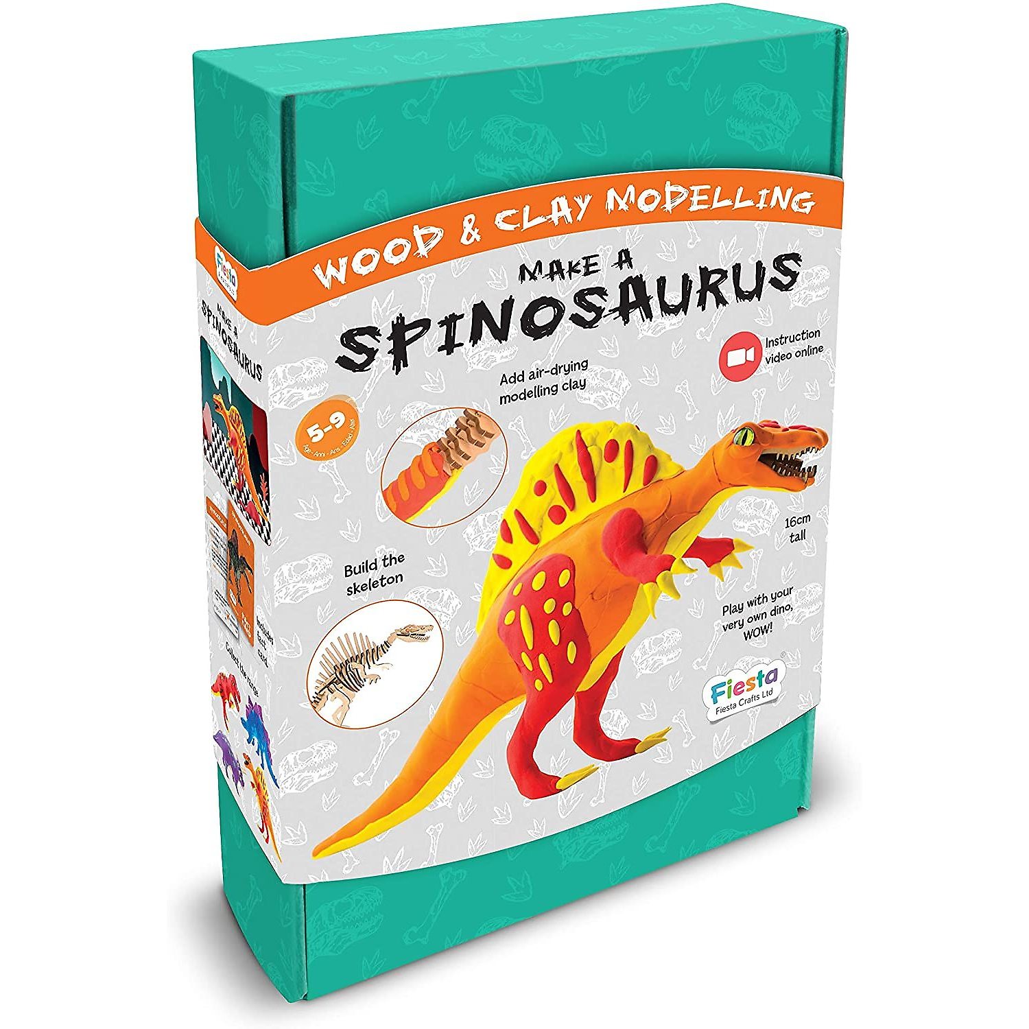 Kit constructie lemn si argila - Spinosaurus Fiesta Crafts FCT-2958 fotografia produsului View 4 L