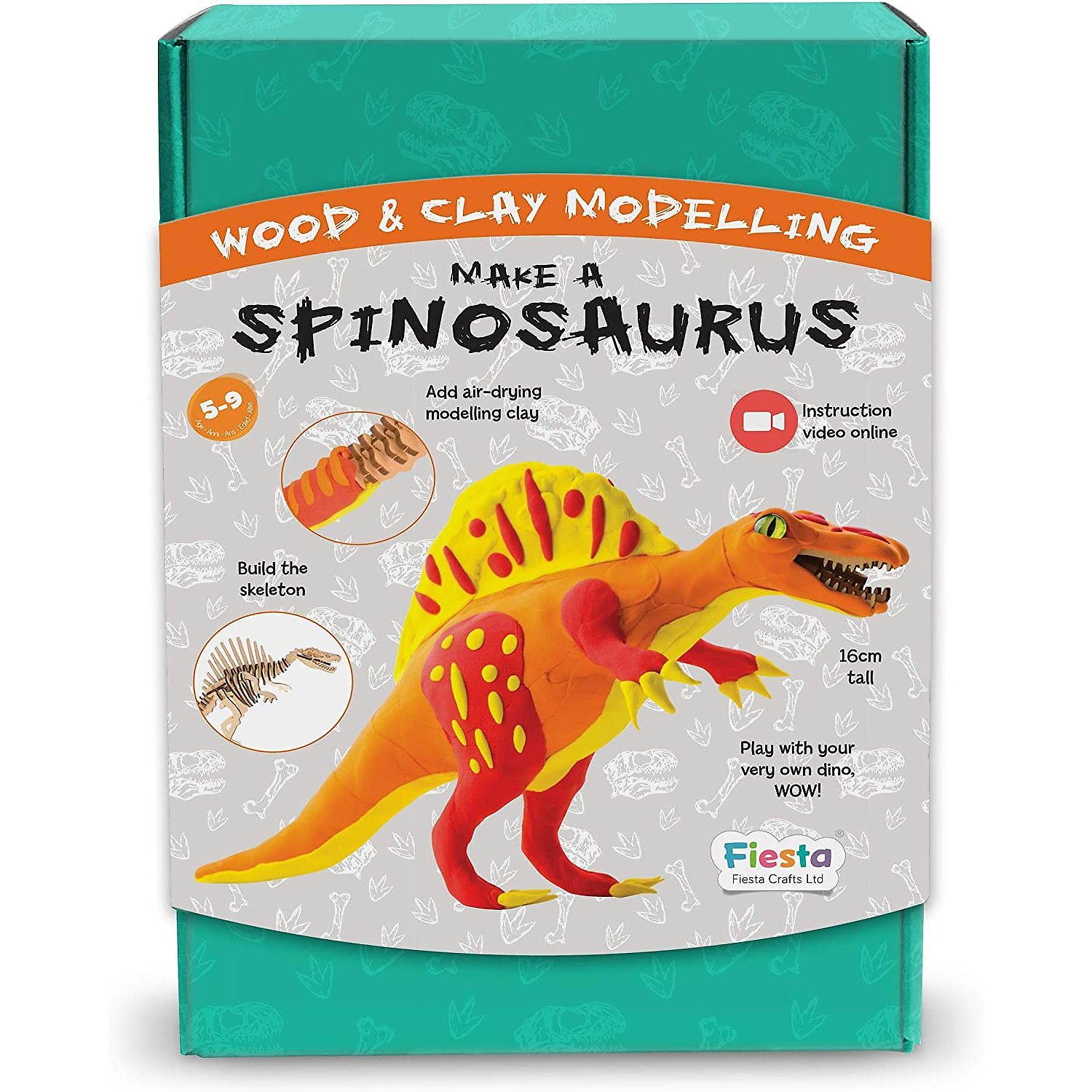Kit constructie lemn si argila - Spinosaurus Fiesta Crafts FCT-2958 fotografia produsului View 2 L