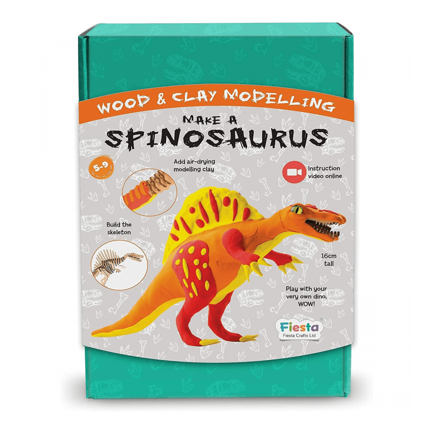 Kit constructie lemn si argila - Spinosaurus Fiesta Crafts FCT-2958 fotografia produsului