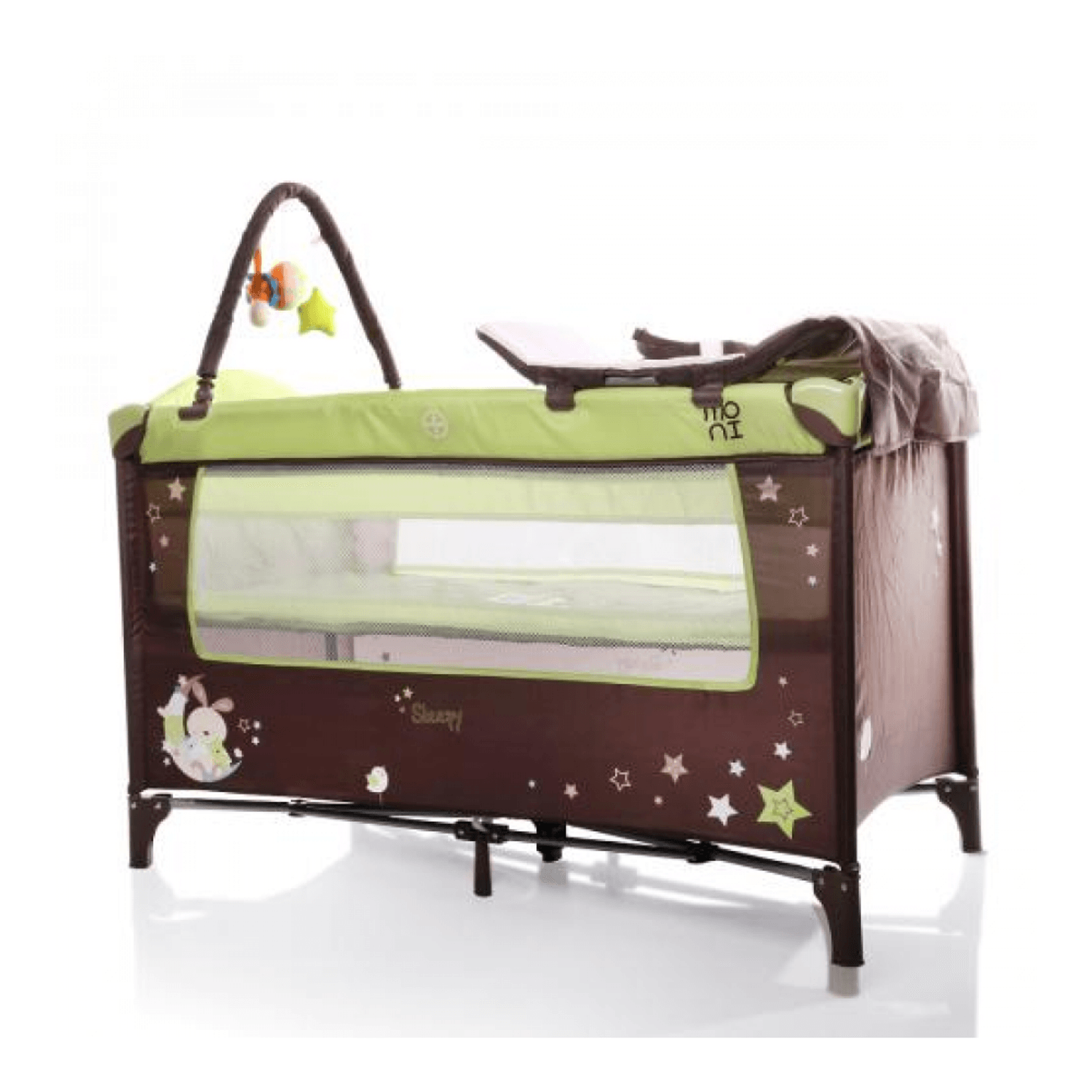Patut Pliant Bebe Moni Sleepy New Verde fotografia produsului