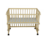 Patut copii lemn fara sertar KLUPS Piccolo Due Natur-Albastru Cu Saltea fotografia produsului