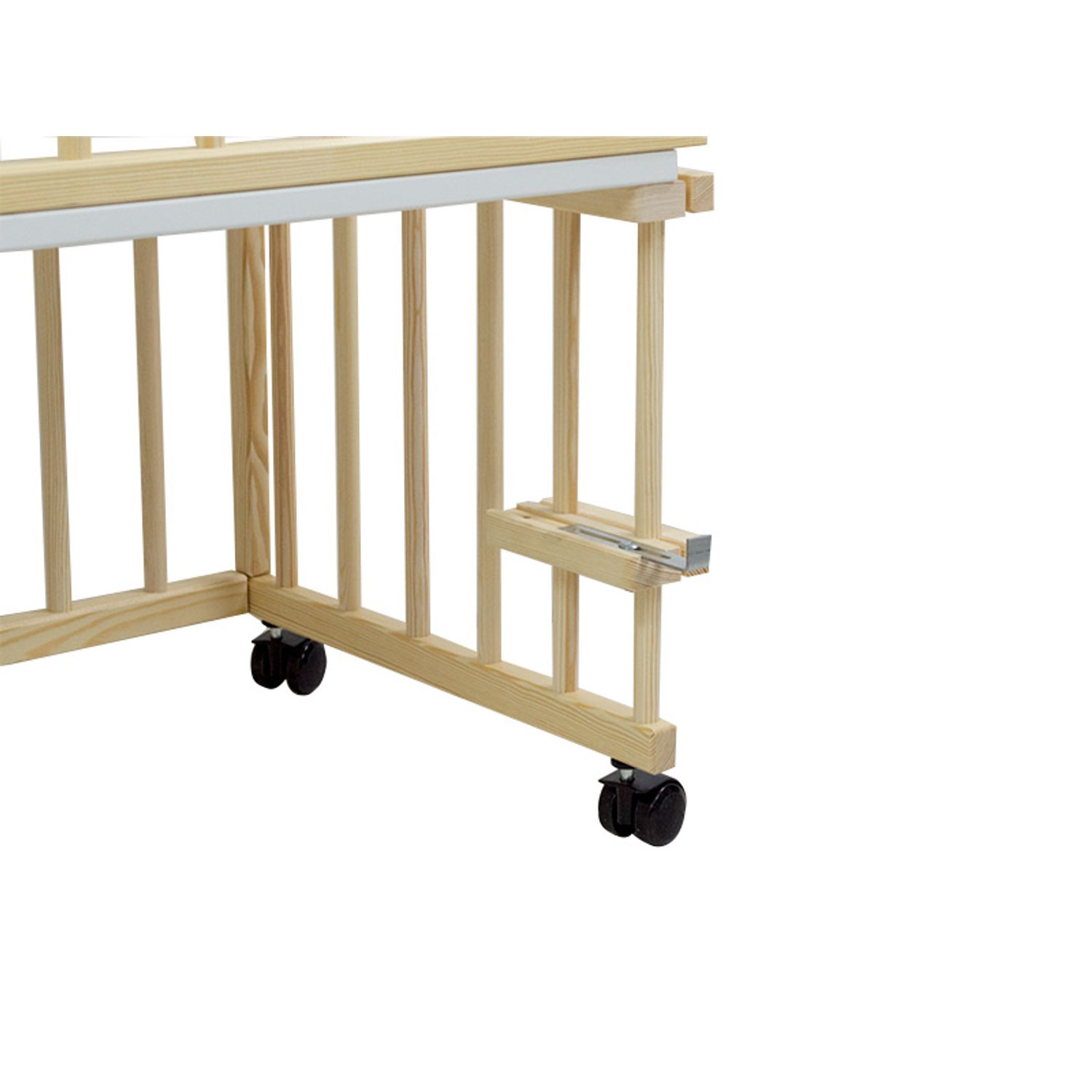 Patut copii lemn fara sertar KLUPS Piccolo Due Natur-Albastru Cu Saltea fotografia produsului View 2 L