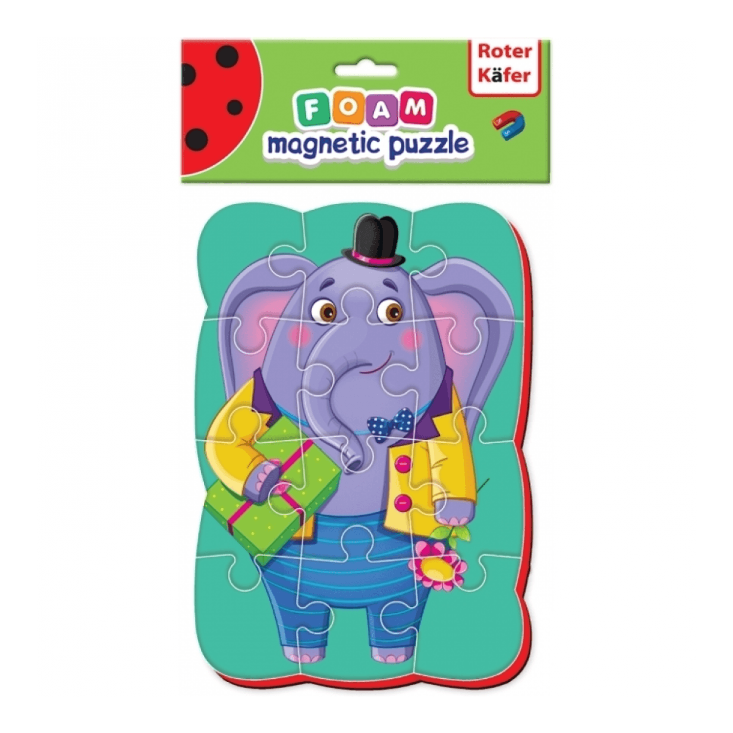 Puzzle magnetic A5 Elefant Roter Kafer RK1302-03 fotografia produsului