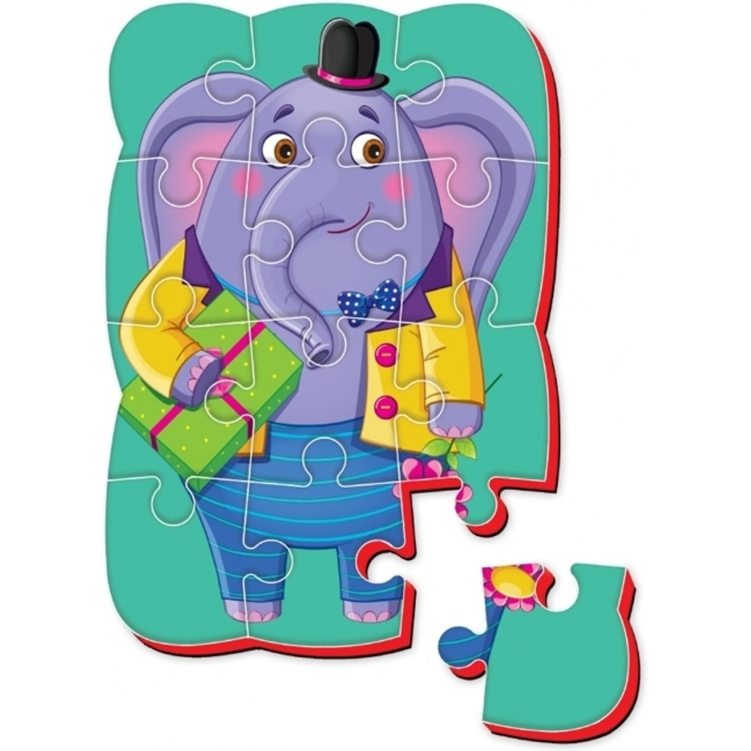 Puzzle magnetic A5 Elefant Roter Kafer RK1302-03 fotografia produsului View 3 L