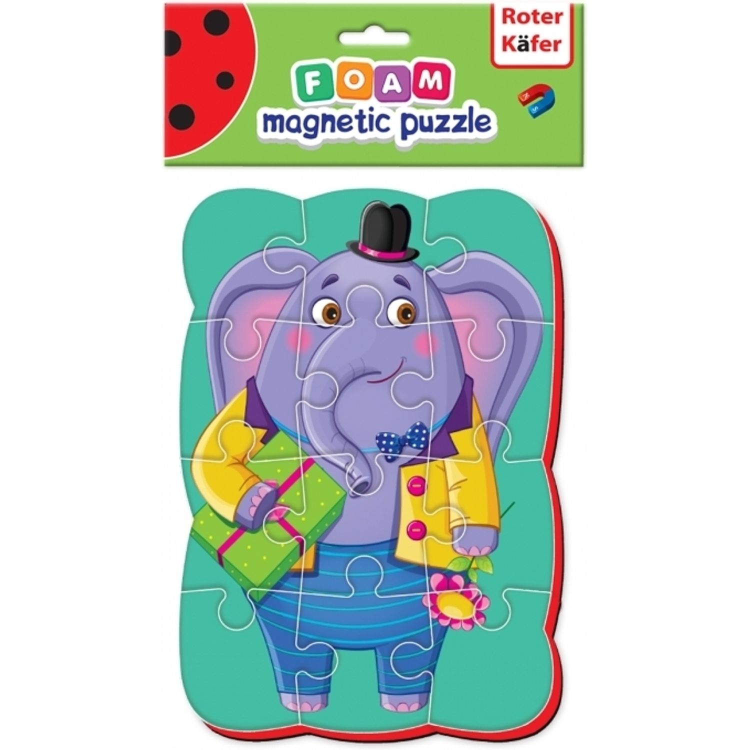 Puzzle magnetic A5 Elefant Roter Kafer RK1302-03 fotografia produsului View 2 L