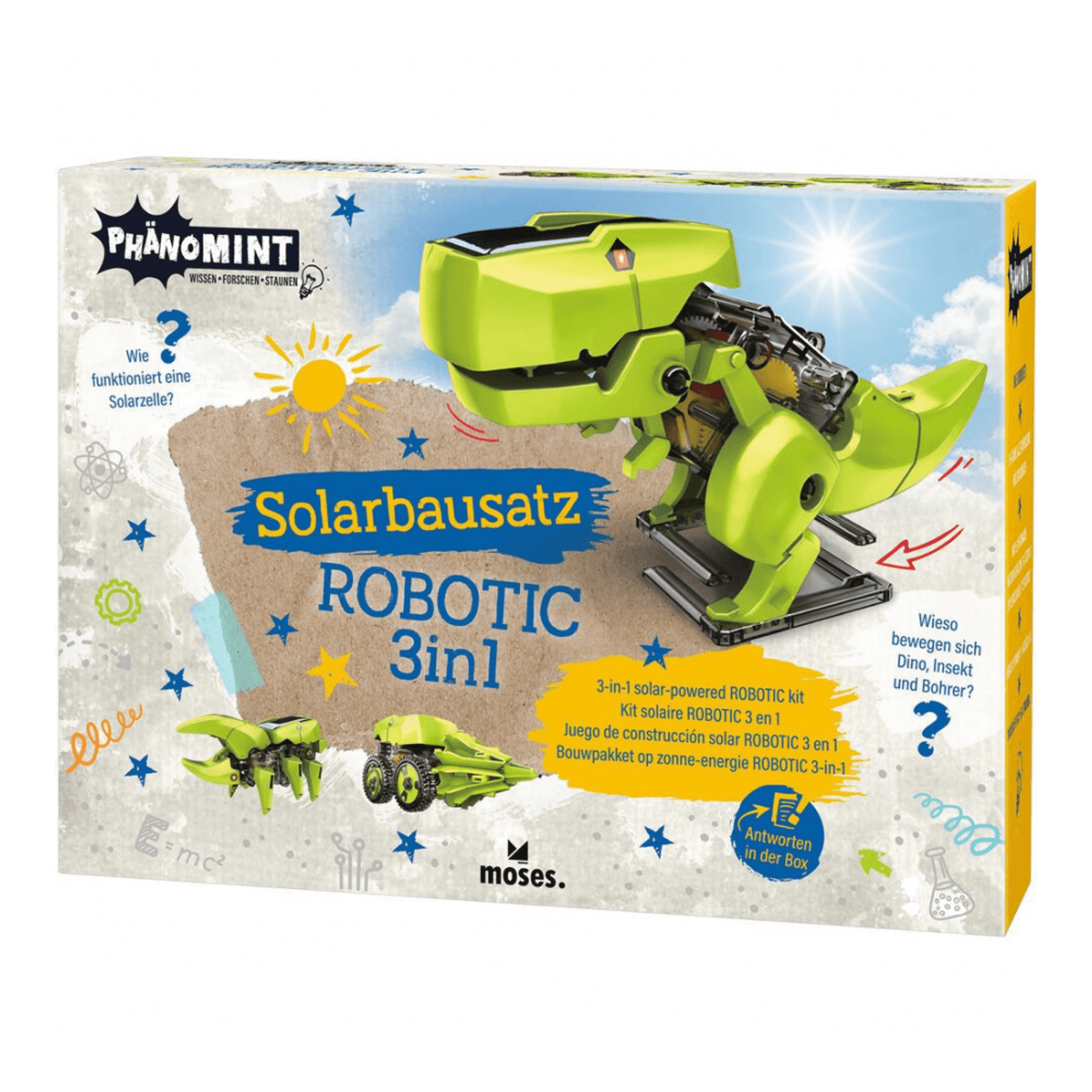 Kit constructie robot solar 3 in 1 PhenoMINT Moses MS30316 fotografia produsului