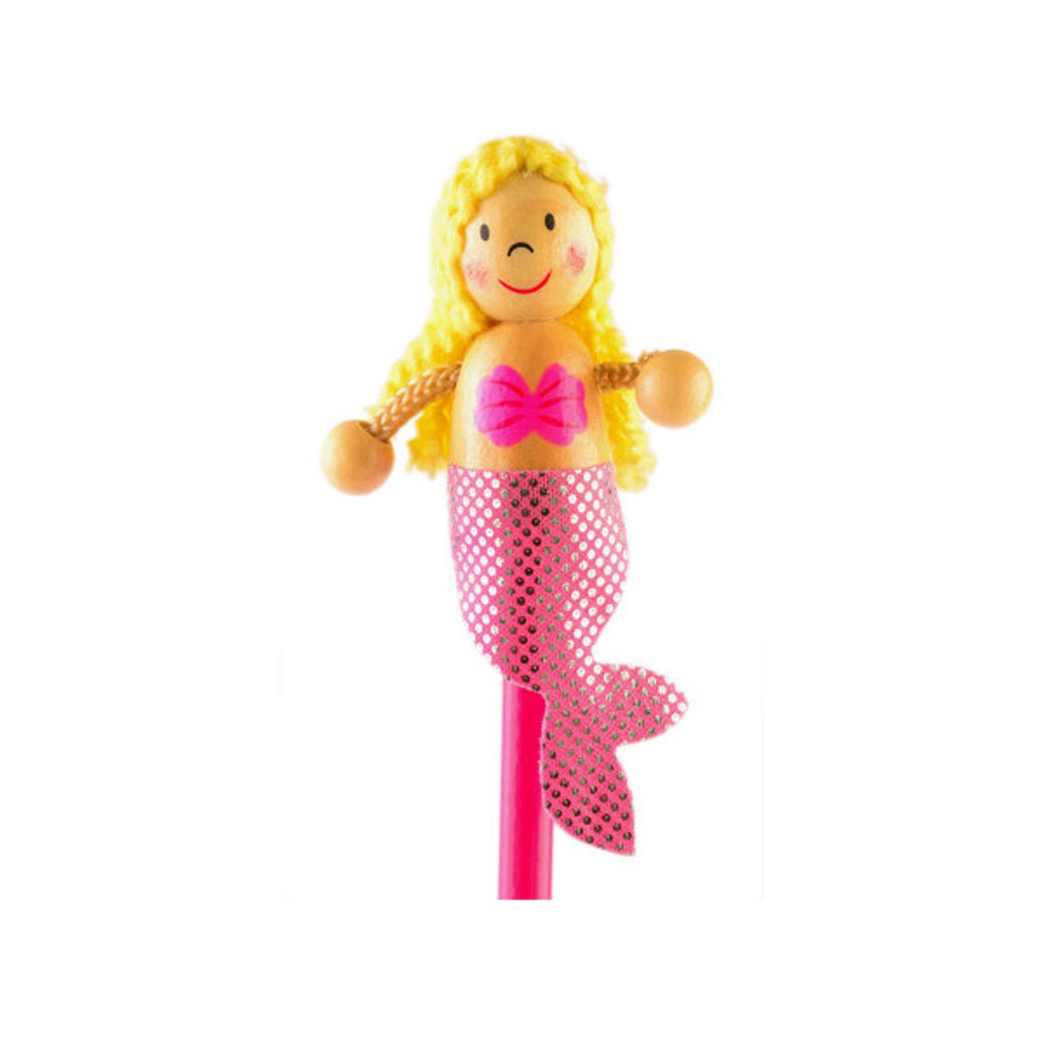 Creion cu figurina lemn Sirena Fiesta Crafts FCP-5010 fotografia produsului View 3 L