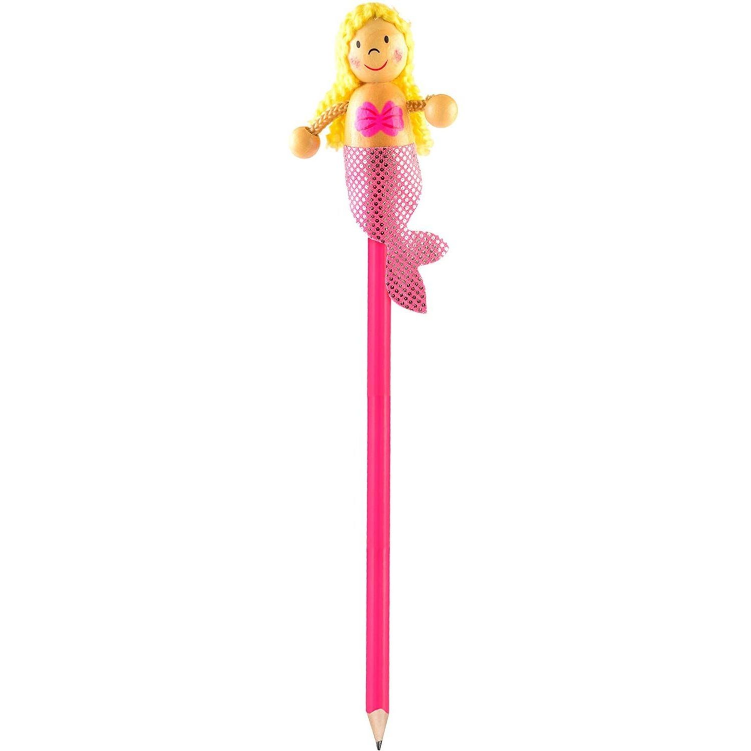 Creion cu figurina lemn Sirena Fiesta Crafts FCP-5010 fotografia produsului View 2 L