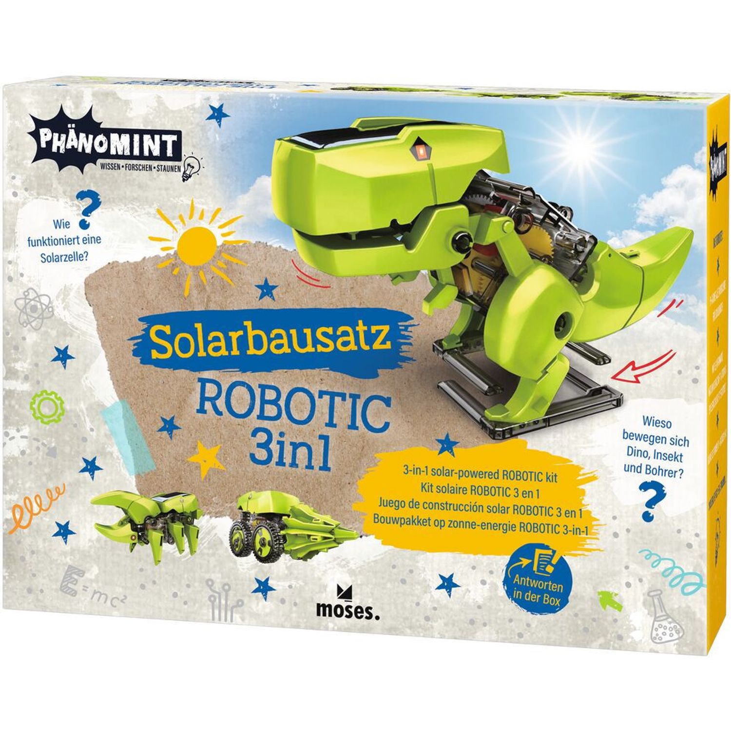 Kit constructie robot solar 3 in 1 PhenoMINT Moses MS30316 fotografia produsului View 2 L