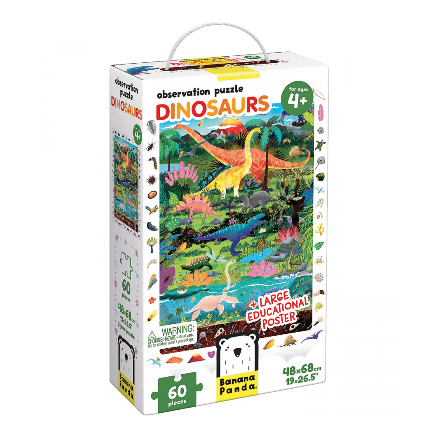 Puzzle Dinozauri 60 piese, 48x68cm Banana Panda BP49112 fotografia produsului