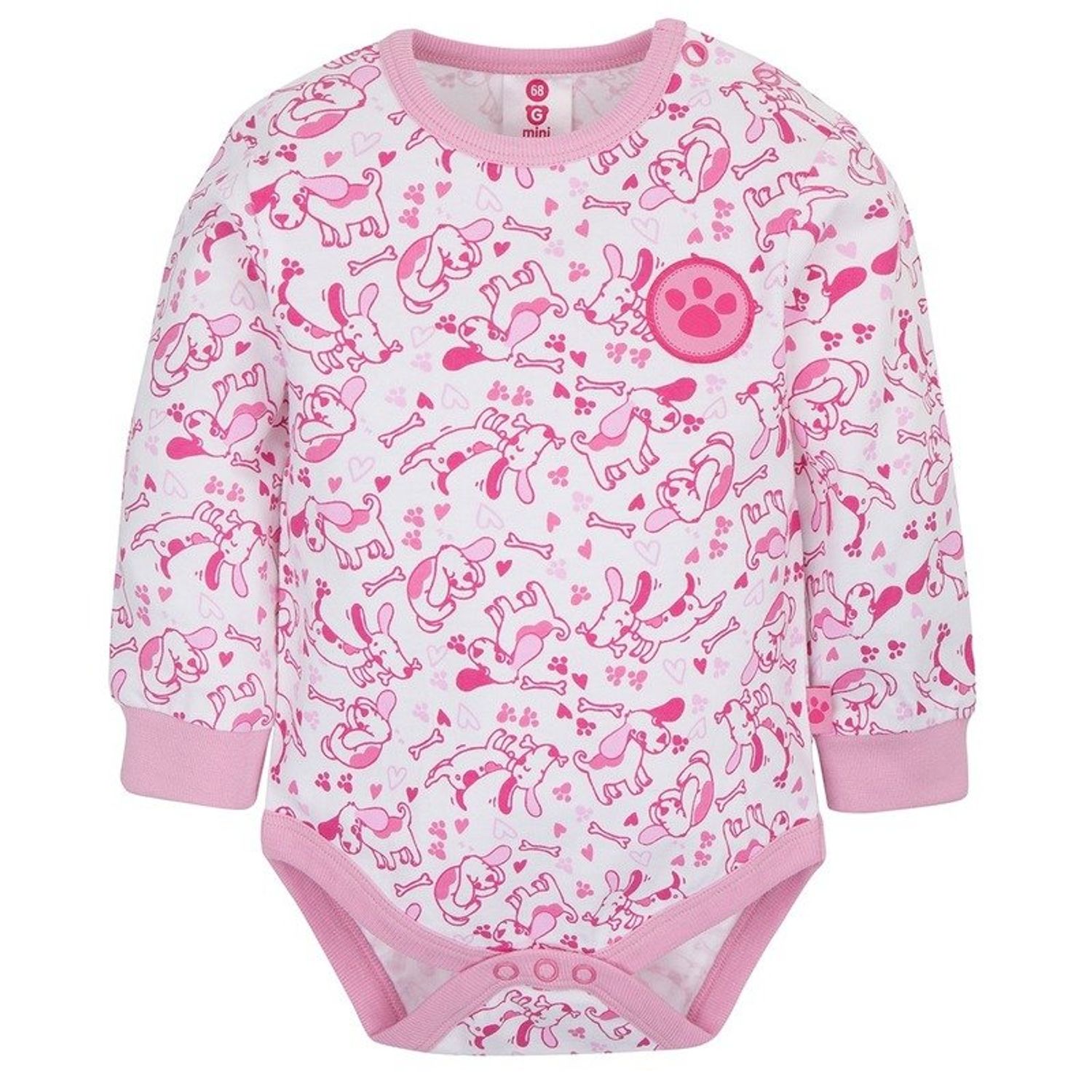 Gmini Body cu maneca lunga Prima Pink fotografia produsului View 2 L