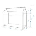 Patut tineret MyKids Domek Alb-190x80 fotografia produsului View 2 S
