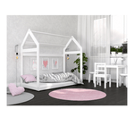 Patut tineret MyKids Domek Alb-190x80 fotografia produsului