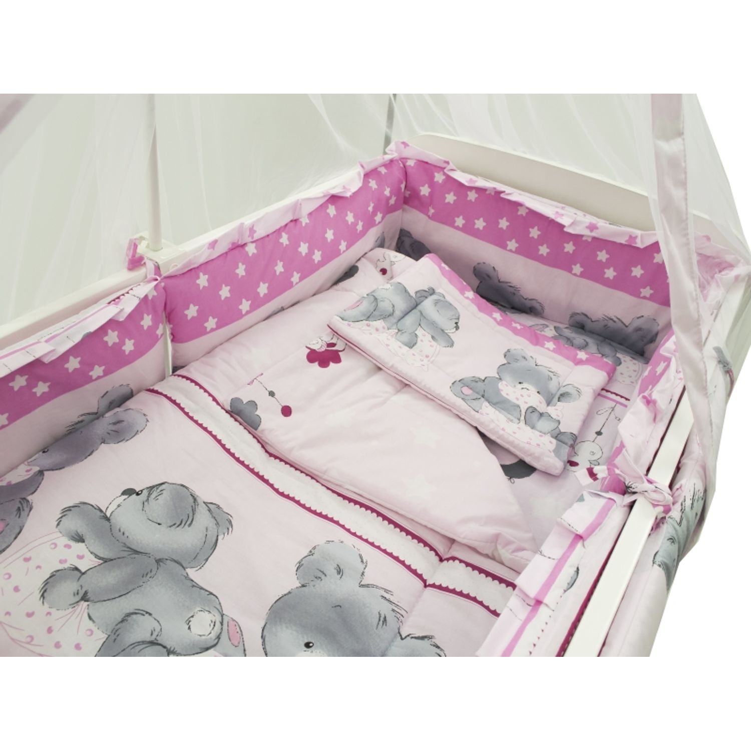 Baldachin MyKids Imprimat Mare Teddy Hug Roz fotografia produsului View 2 L