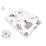 MimiNu - Cearceaf cu elastic, 140X70 cm, Forest friends Grey/Beige fotografia produsului View 2 S