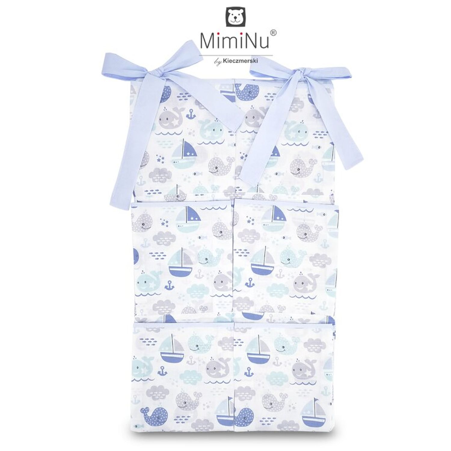 MimiNu - Organizator pentru patut, 6 compartimente, Blue fish fotografia produsului View 2 L
