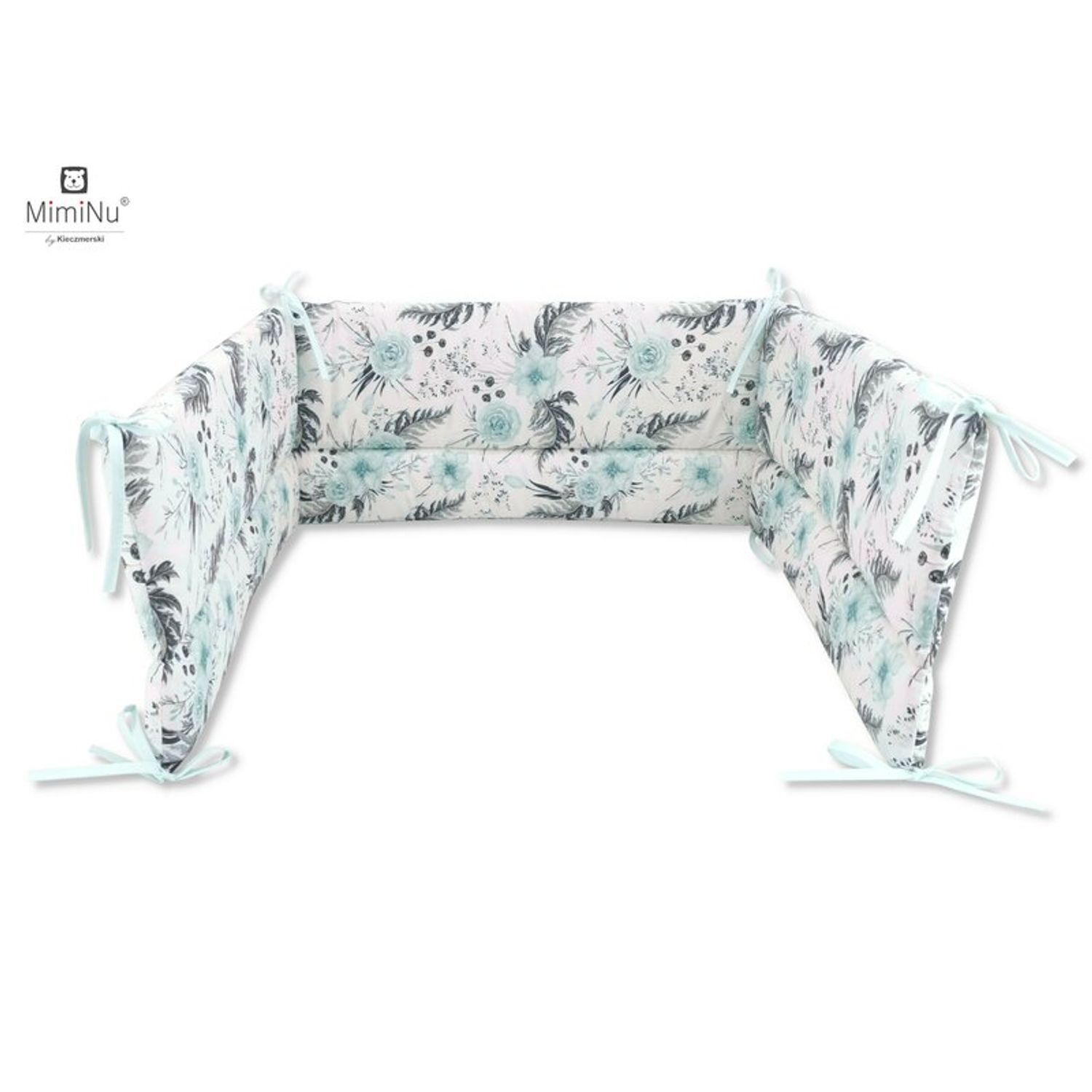 MimiNu - Aparatoare patut 120X60 cm, Mint Flowers fotografia produsului View 2 L