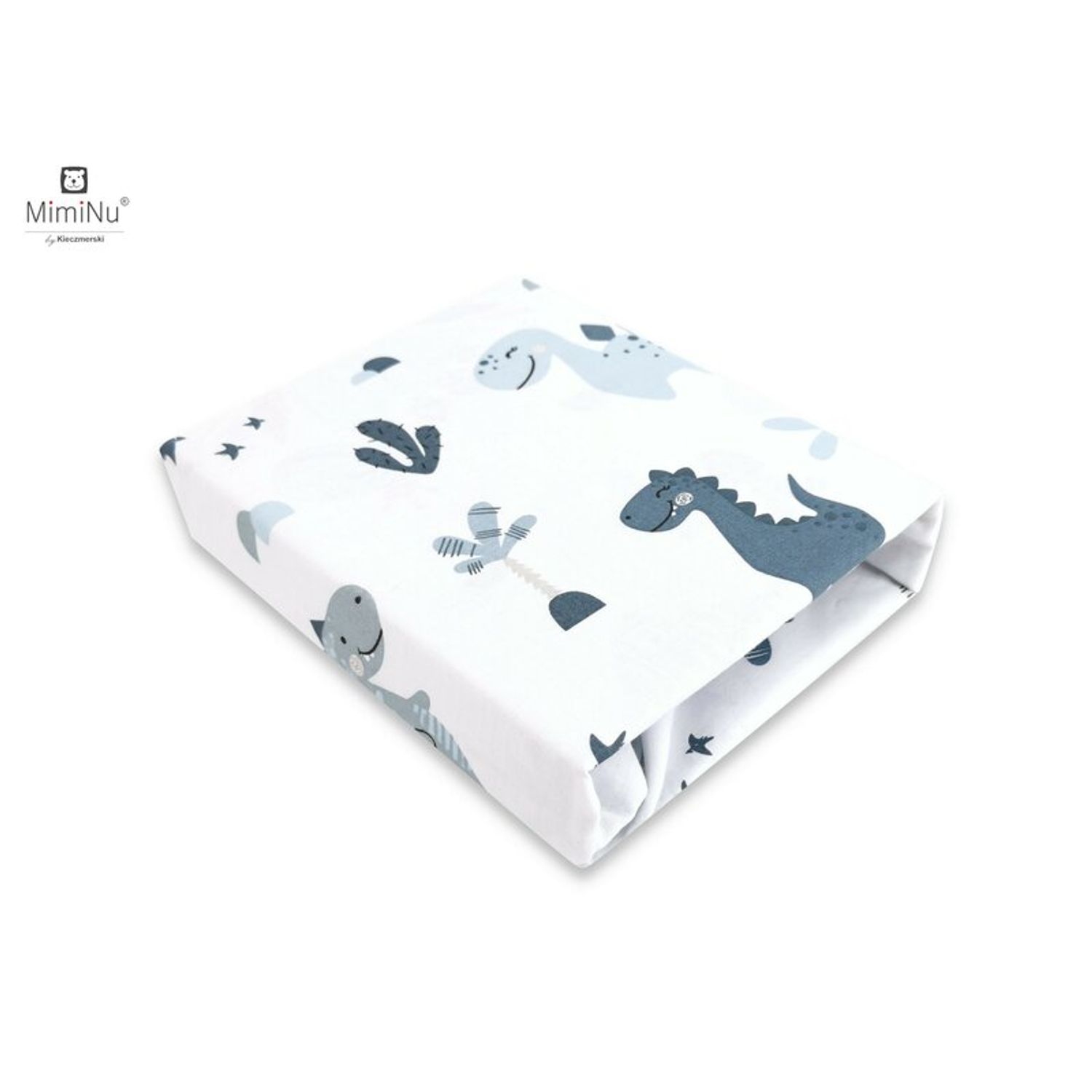 MimiNu - Cearceaf cu elastic, 120X60 cm, Dino Granat fotografia produsului View 2 L