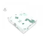 MimiNu - Cearceaf cu elastic, 120X60 cm, Dino Mint fotografia produsului