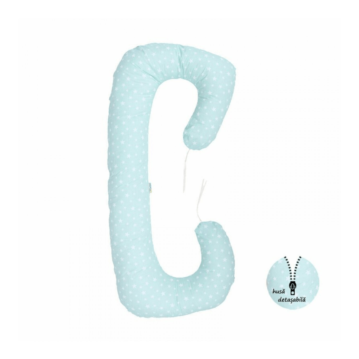 BabyNeeds - Perna multifunctionala Soft Plus, Mint cu stelute fotografia produsului