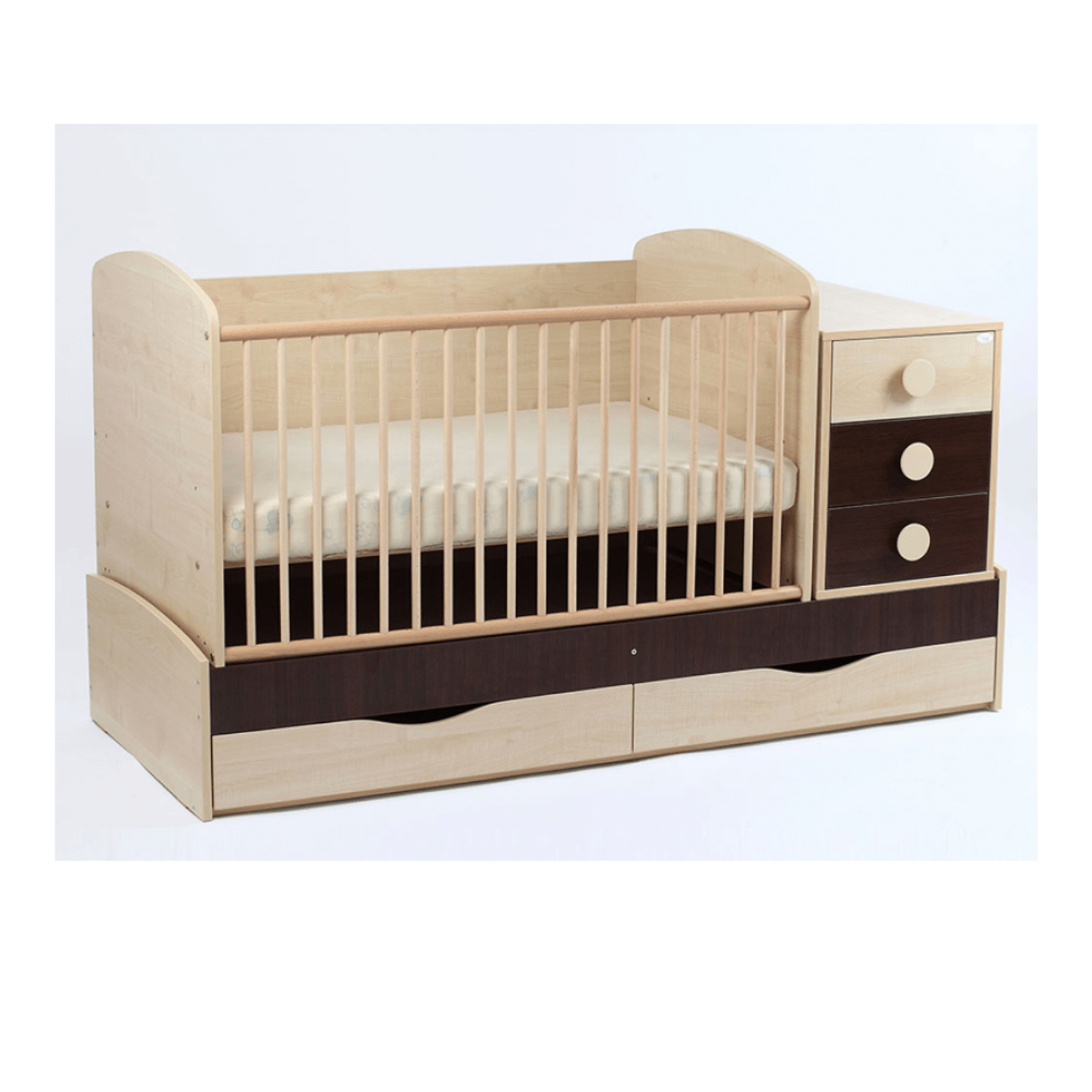 Patut Transformabil MyKids Silence Cu Leg Wenge 4057 fotografia produsului