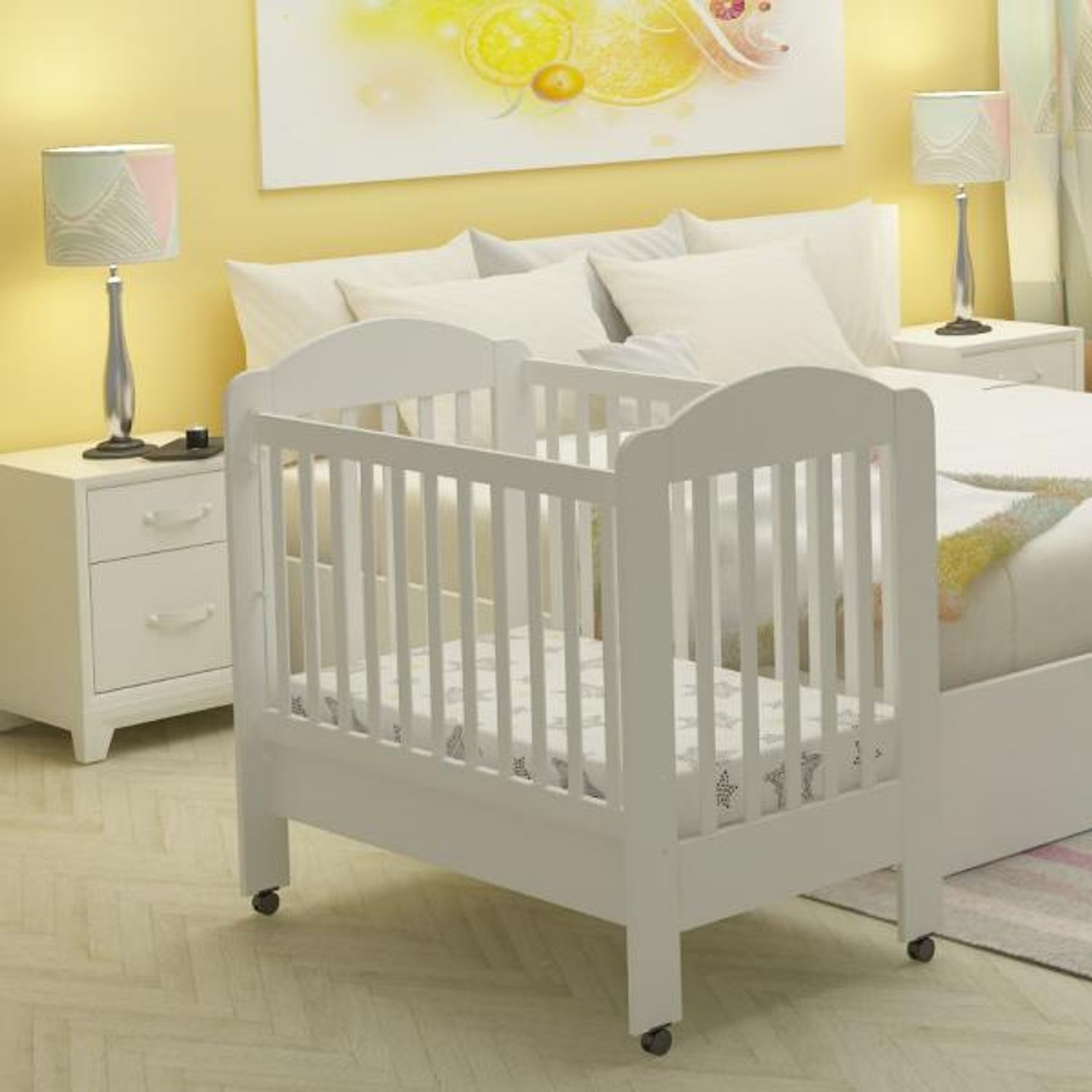 Patut cu lat. culisabila MyKids AVo Alb-Alb D101 fotografia produsului View 2 L