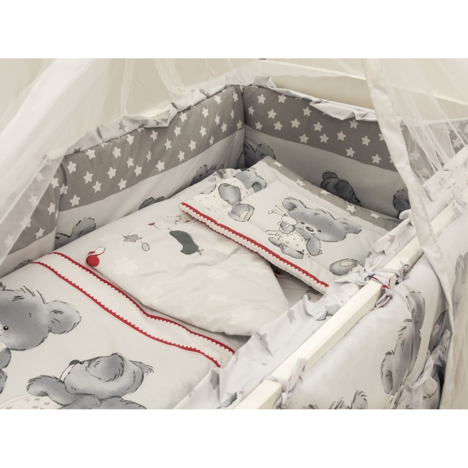 Baldachin imprimat mare MyKids Teddy Hug Gri fotografia produsului View 3 L