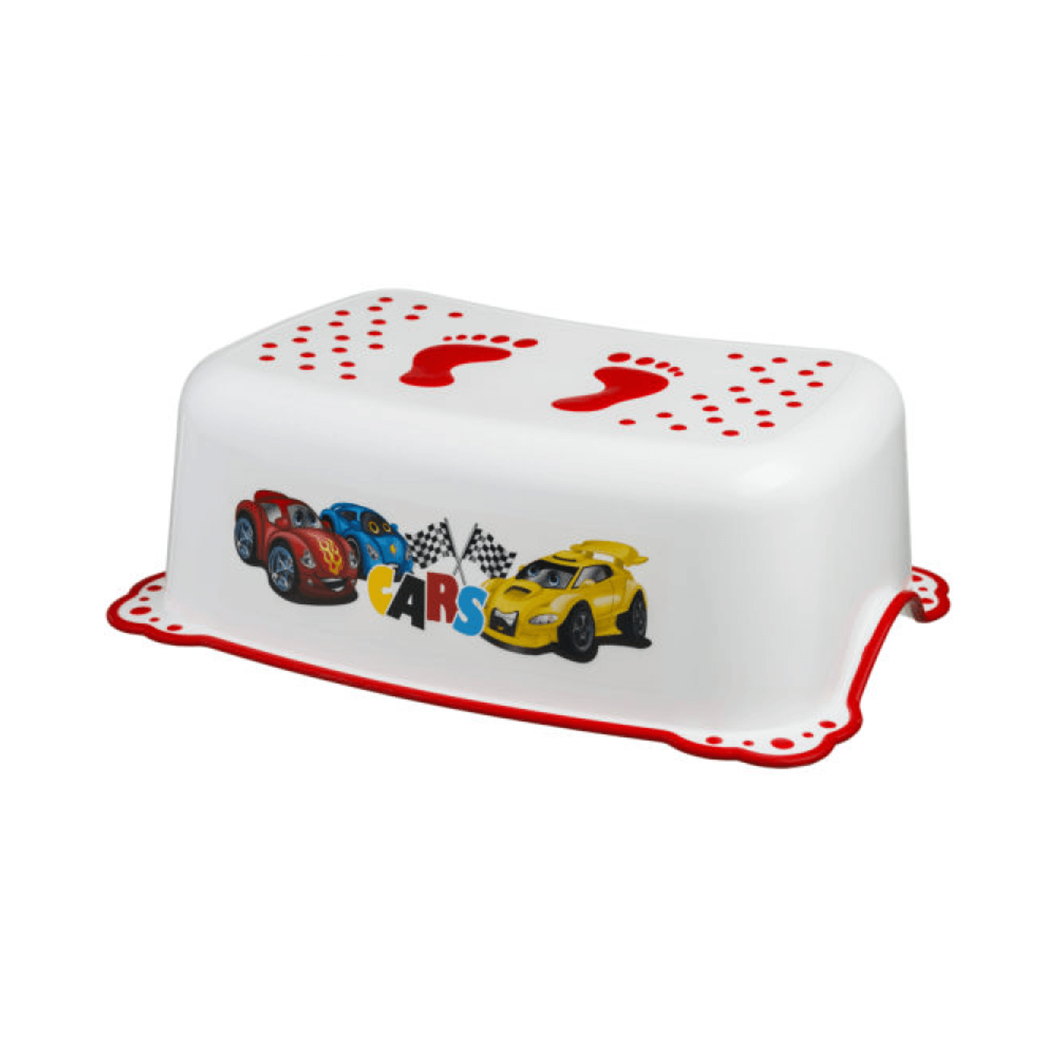 Taburet copii MyKids Cars White Red antialunecare fotografia produsului