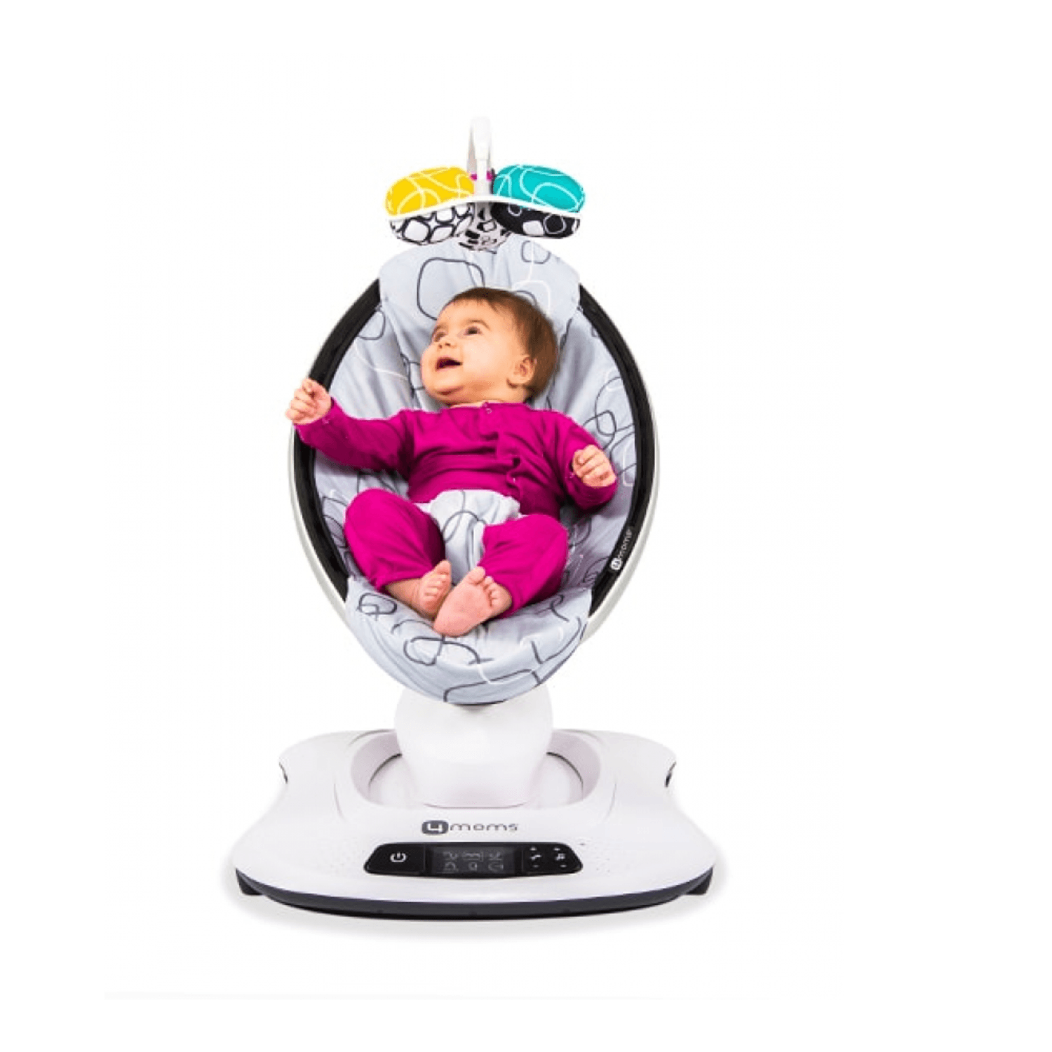 Fotoliu Balansoar Bebelusi 4MOMS MamaRoo 4.0 Plush Silver fotografia produsului