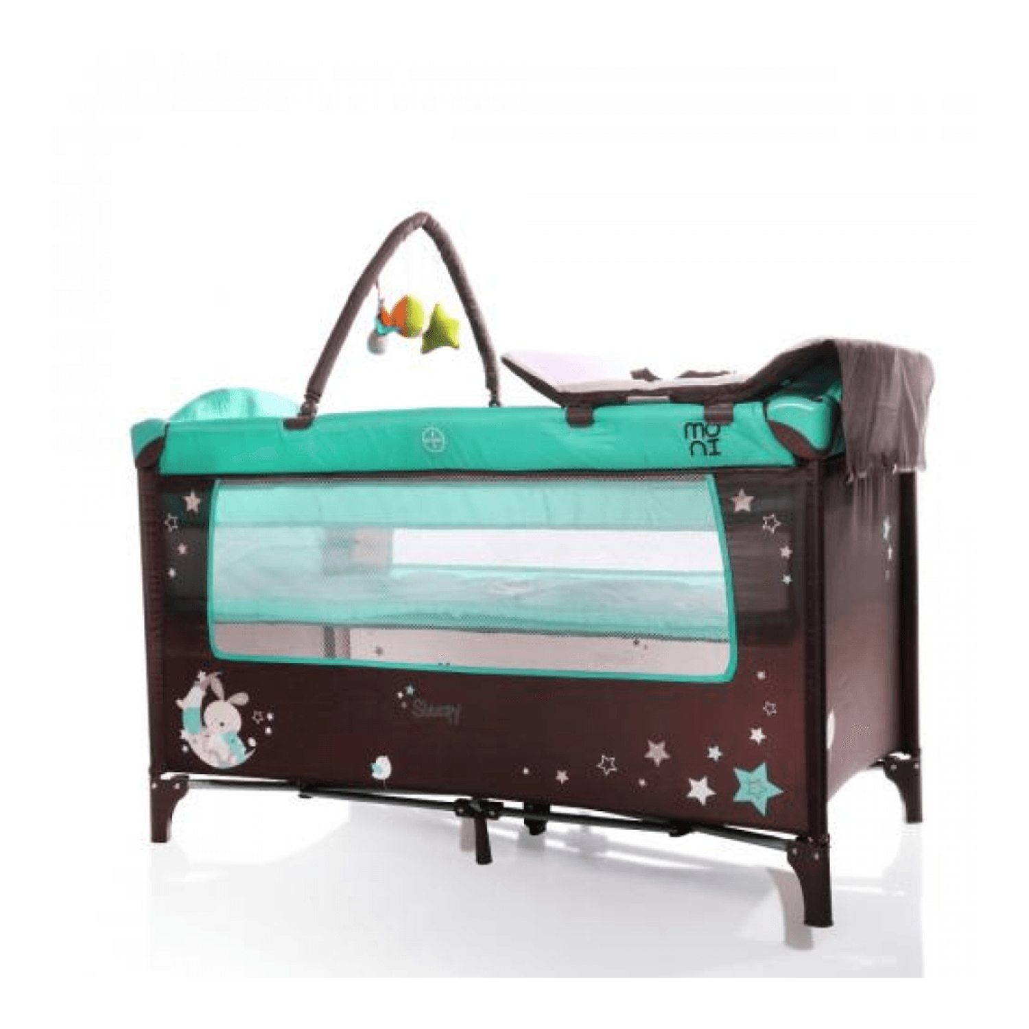 Patut Pliant Bebe Moni Sleepy New Turquoise fotografia produsului