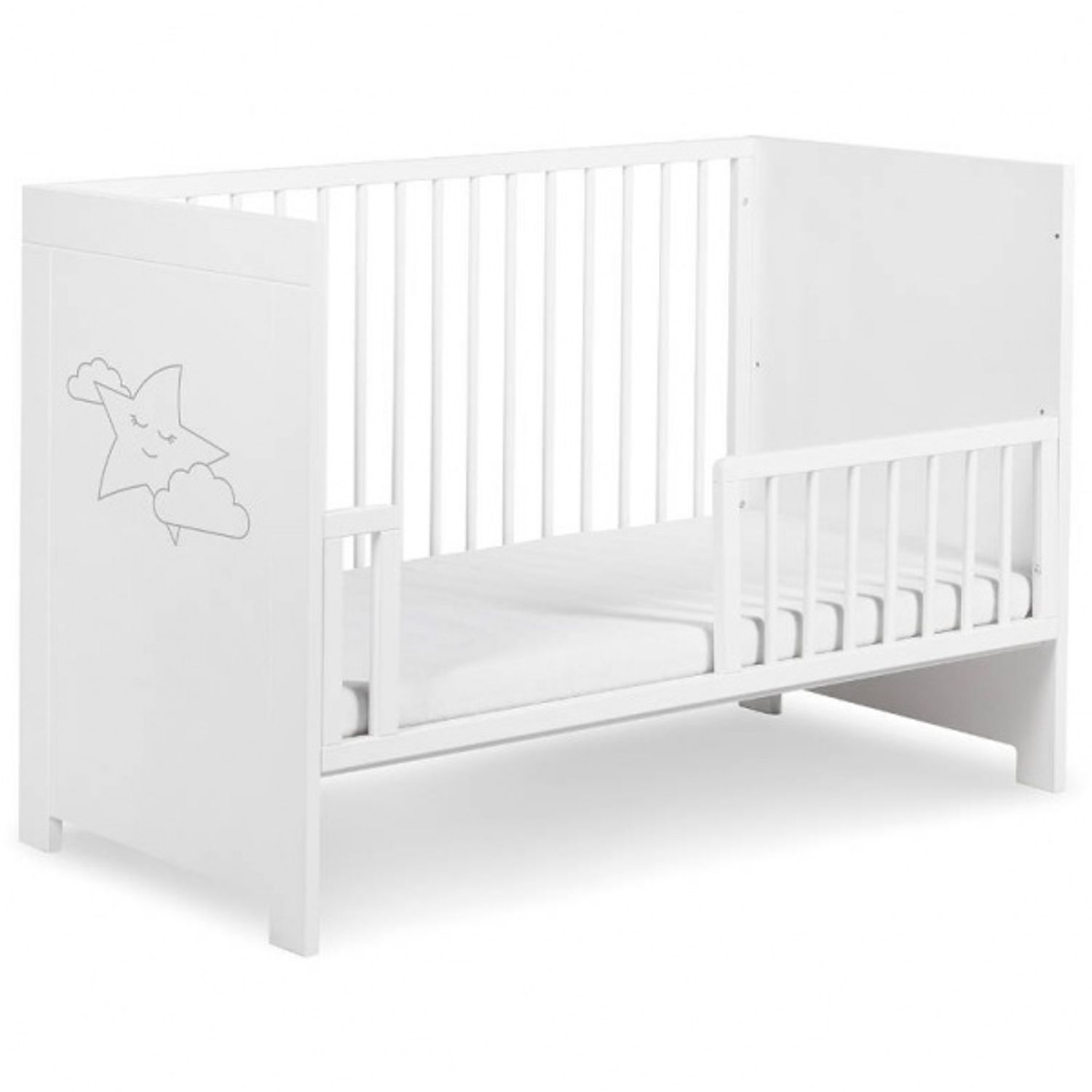Patut din lemn Klups Nilo Alb 120x60 fotografia produsului View 2 L
