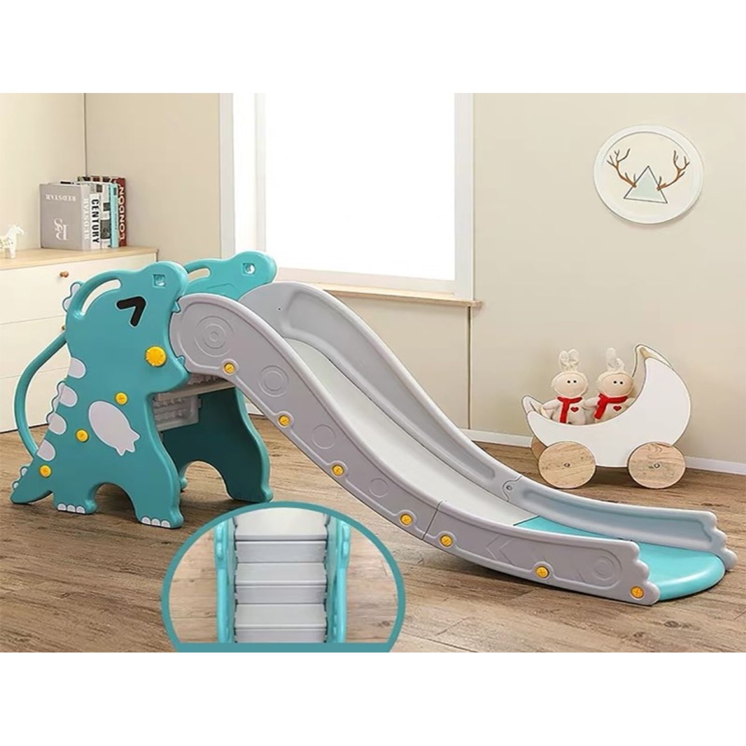 Tobogan MyKids Dinosaur Green fotografia produsului View 2 L