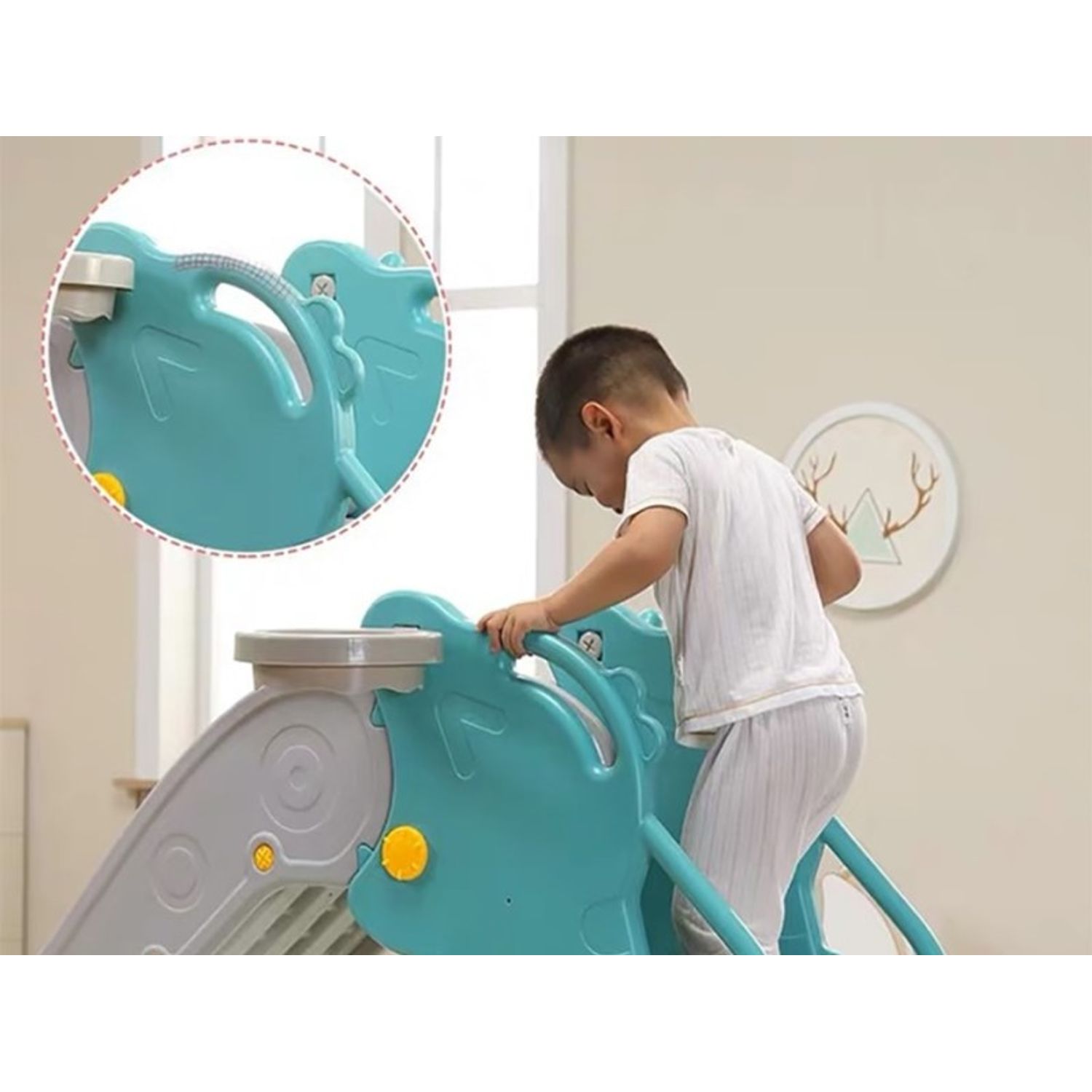 Tobogan MyKids Dinosaur Green fotografia produsului View 4 L