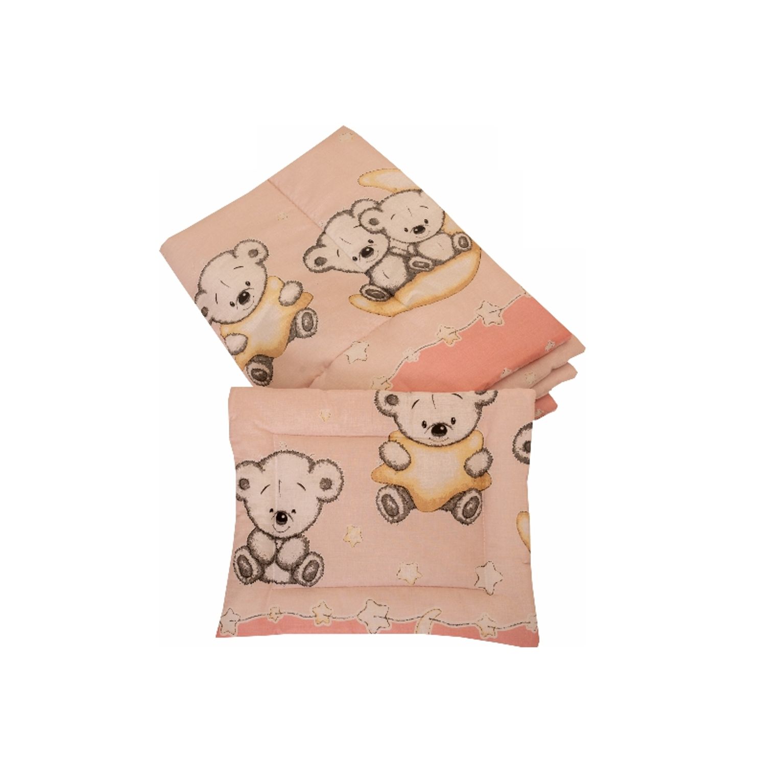 Lenjerie MyKids Bear On Moon Pink M2 4+1 Piese 140x70 fotografia produsului View 2 L