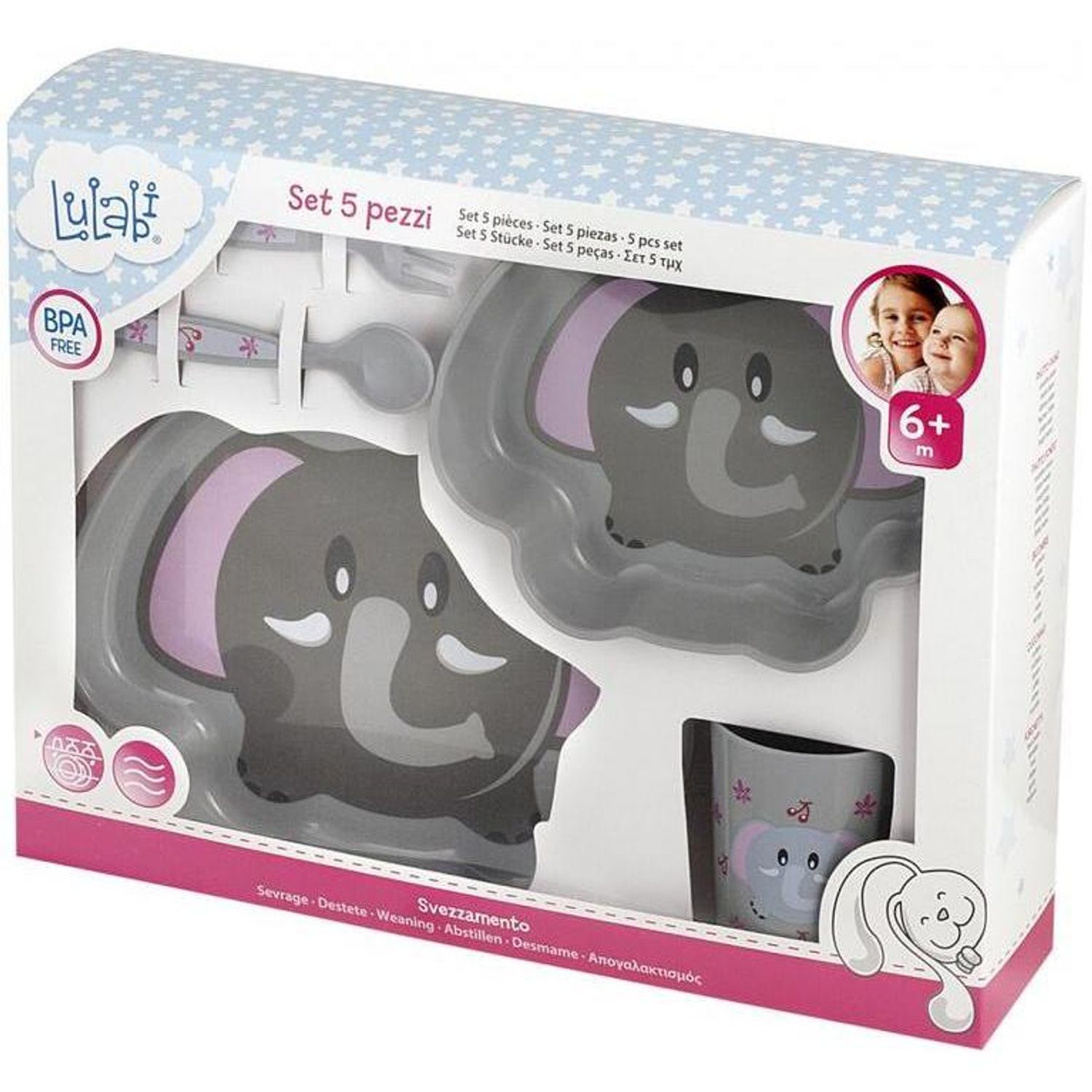 Set pentru masa 5 piese Elefant Lulabi 7972995 fotografia produsului View 4 L