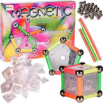 Puzzle magnetic cu 84 piese colorate, malplay 101529