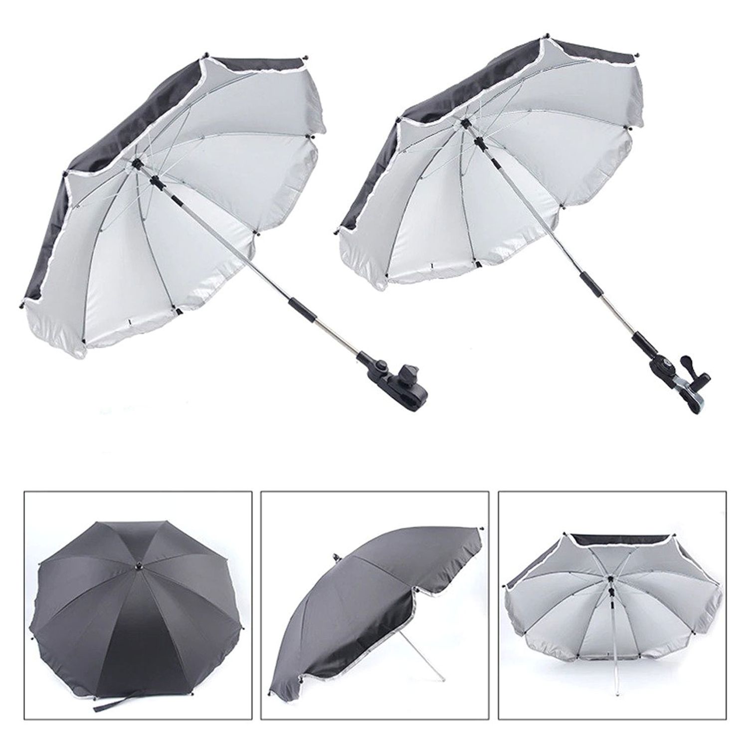 Umbrela pentru carucior, Negru, 65.5cm fotografia produsului View 2 L