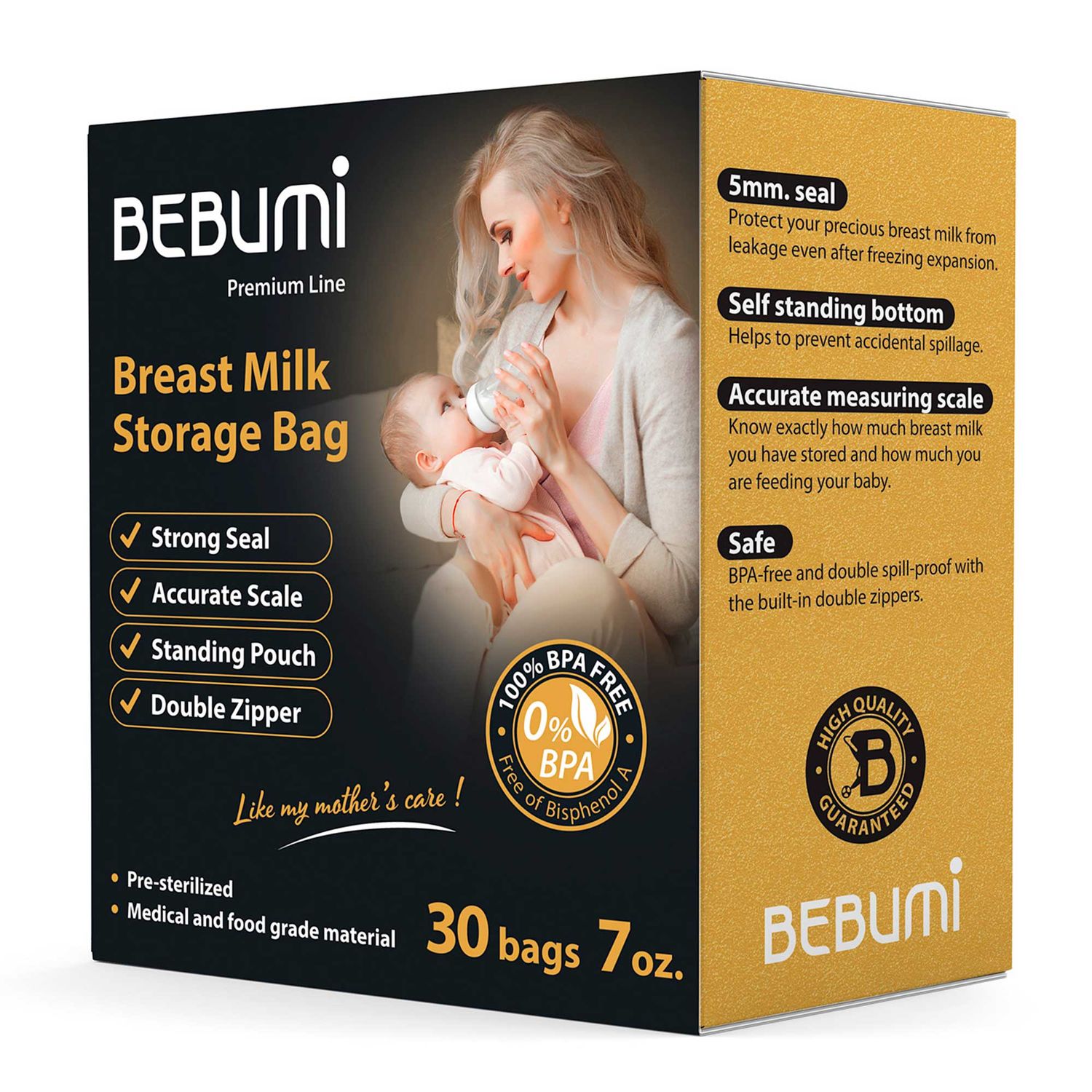 Set BEBUMI PRO 60 pungi depozitare lapte matern fotografia produsului
