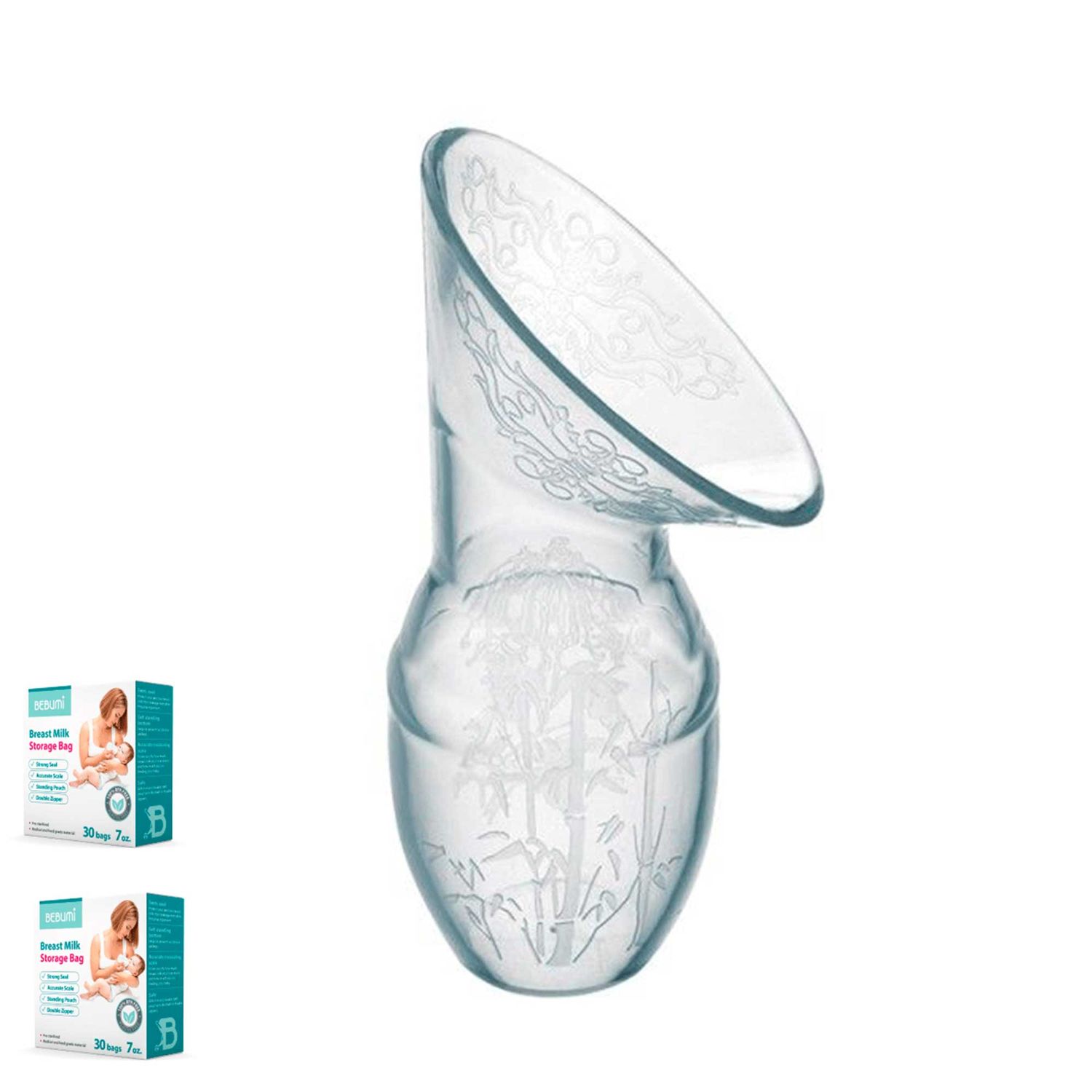 Pompa de san manuala BEBUMI Silicone 60 pungi fotografia produsului View 2 L