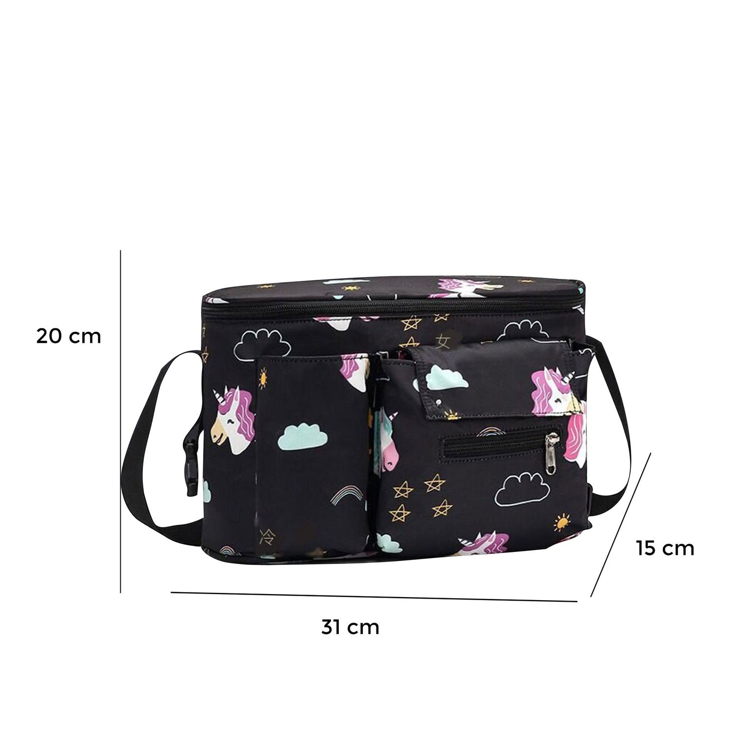 Geanta pentru mamici Q (black) Geanta pentru mamiciBebumi Q-Black fotografia produsului View 2 L