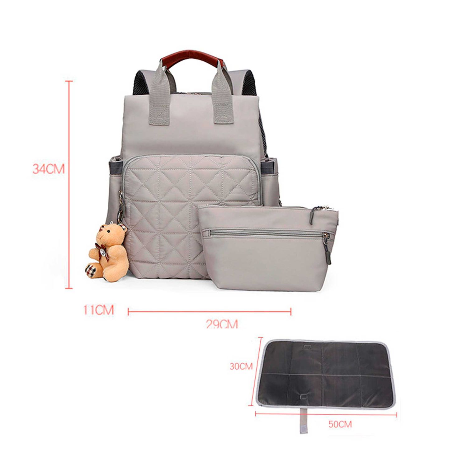 Geanta pentru mamici K (gray) Geanta pentru mamiciBebumi K Gray fotografia produsului View 2 L