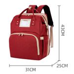 Rucsac pentru mamici F extensibil (red) Rucsac pentru mamiciextensibil F Red fotografia produsului View 2 S