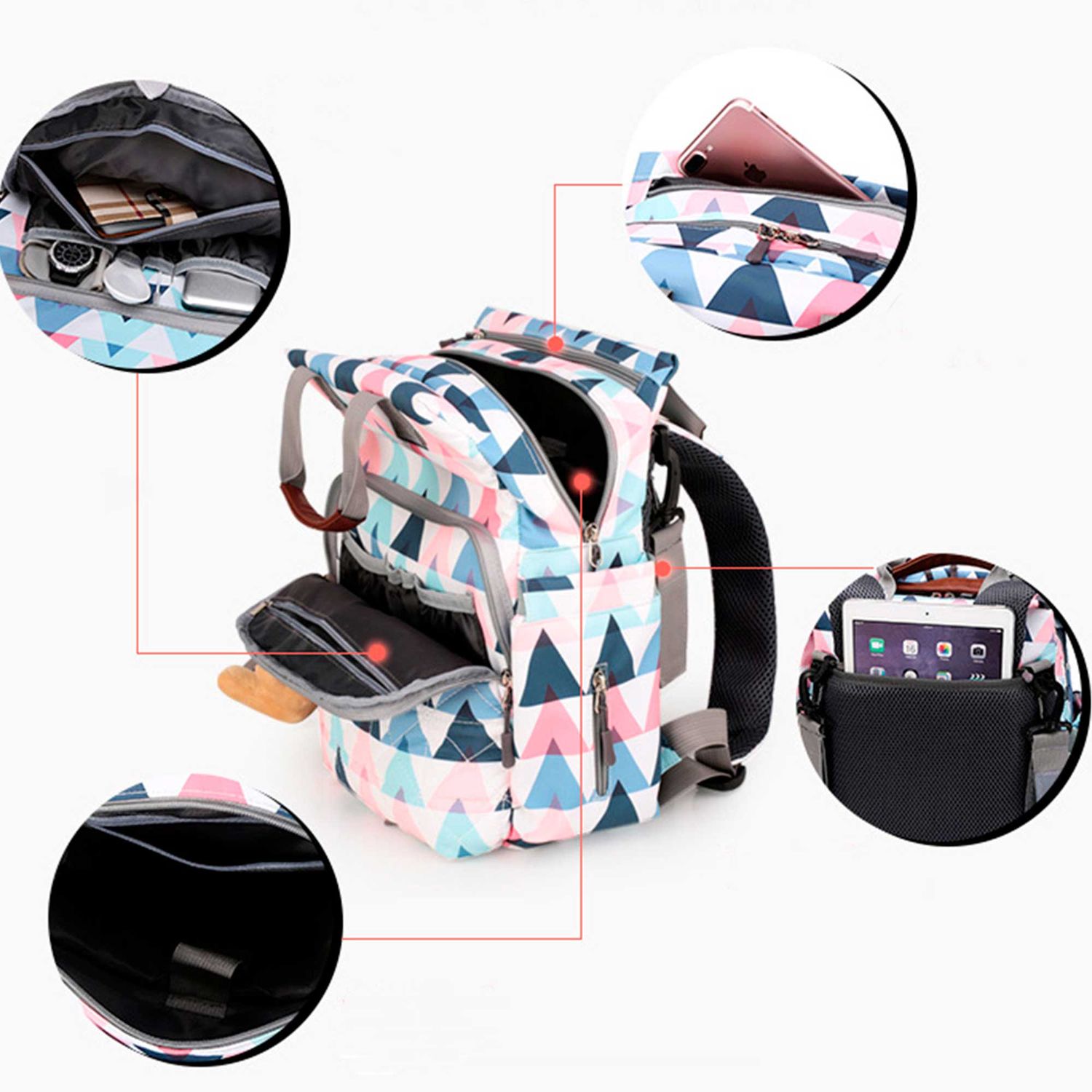 Geanta pentru mamici K (multicolor) Geanta pentru mamiciBebumi K-Multicolor fotografia produsului View 3 L