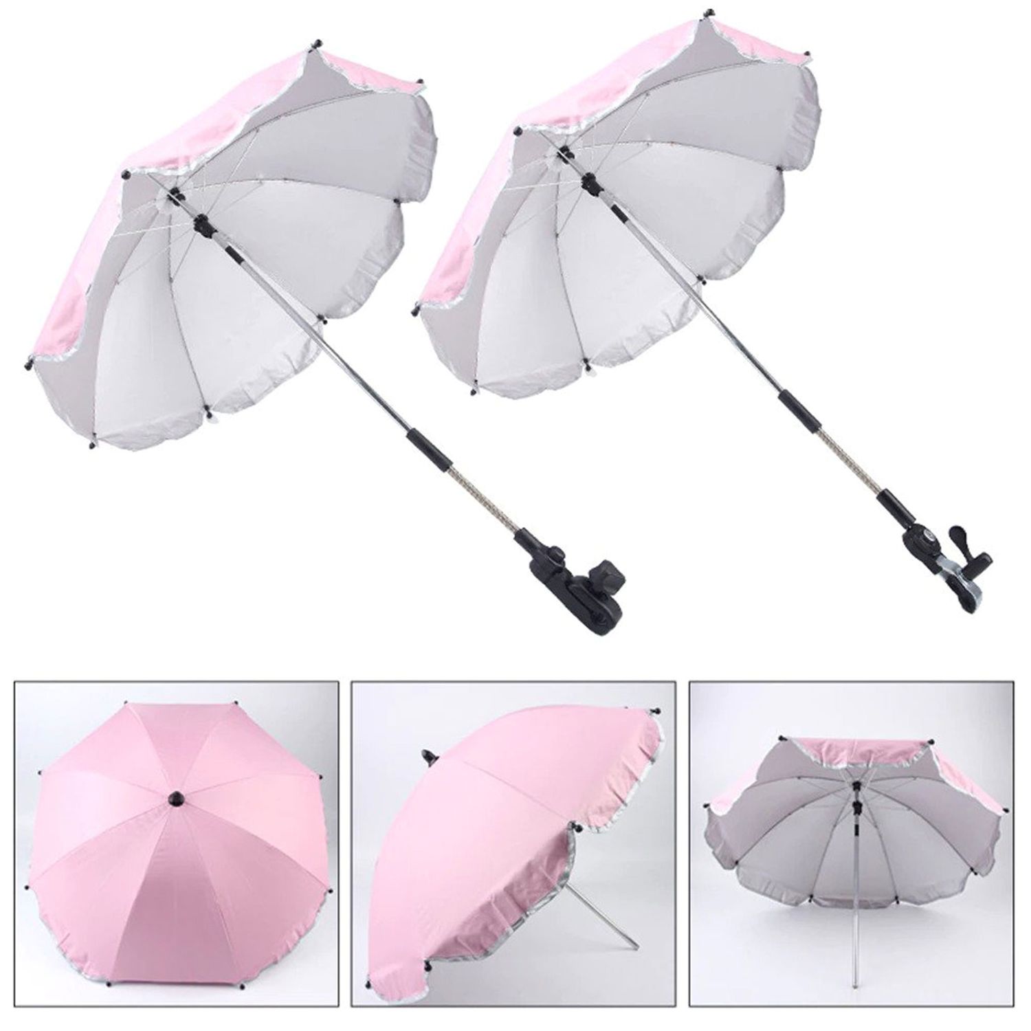 Umbrela pentru carucior, Roz, 65.5cm fotografia produsului View 2 L