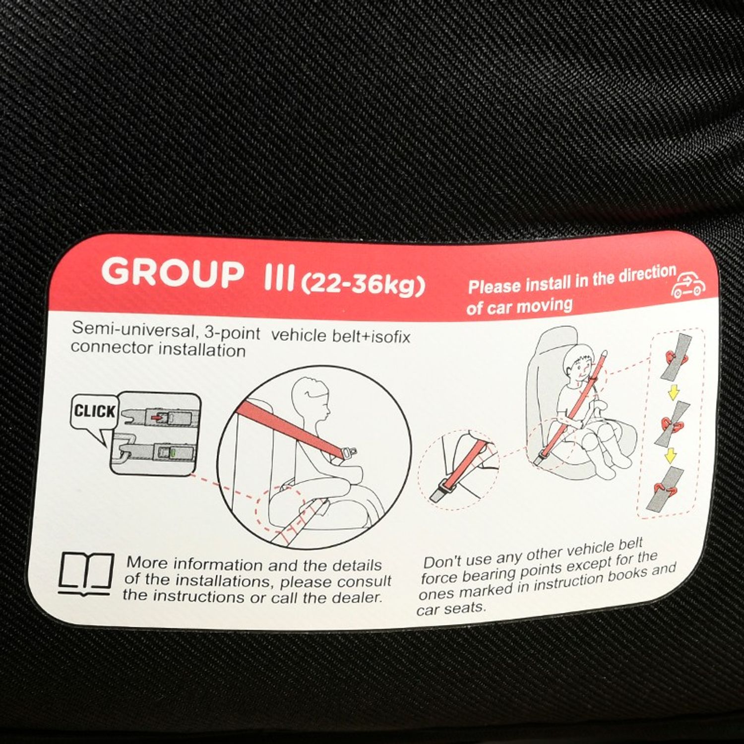 Inaltator auto ISOFIX Hero BUF BOOF DarkGrey fotografia produsului View 2 L